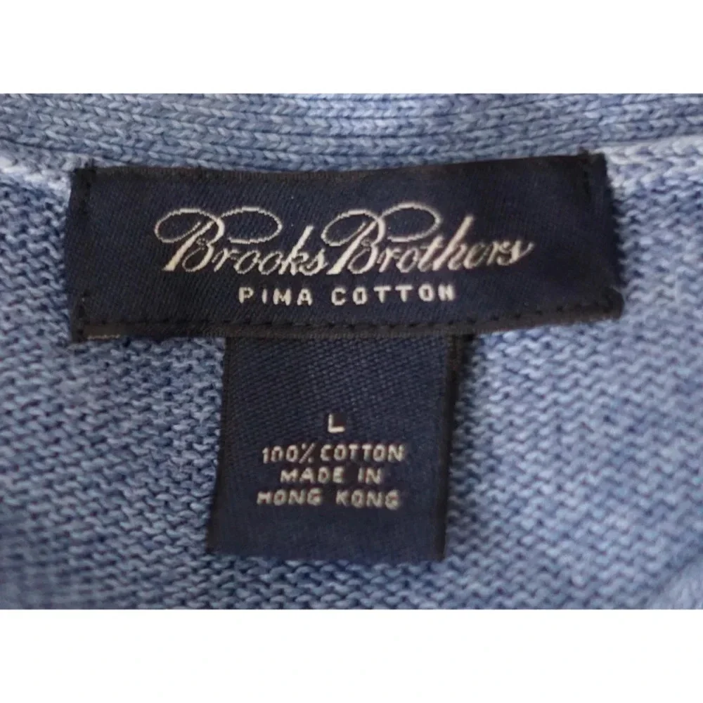 Brooks Brothers Pima Cotton Sweater Blue Size XL